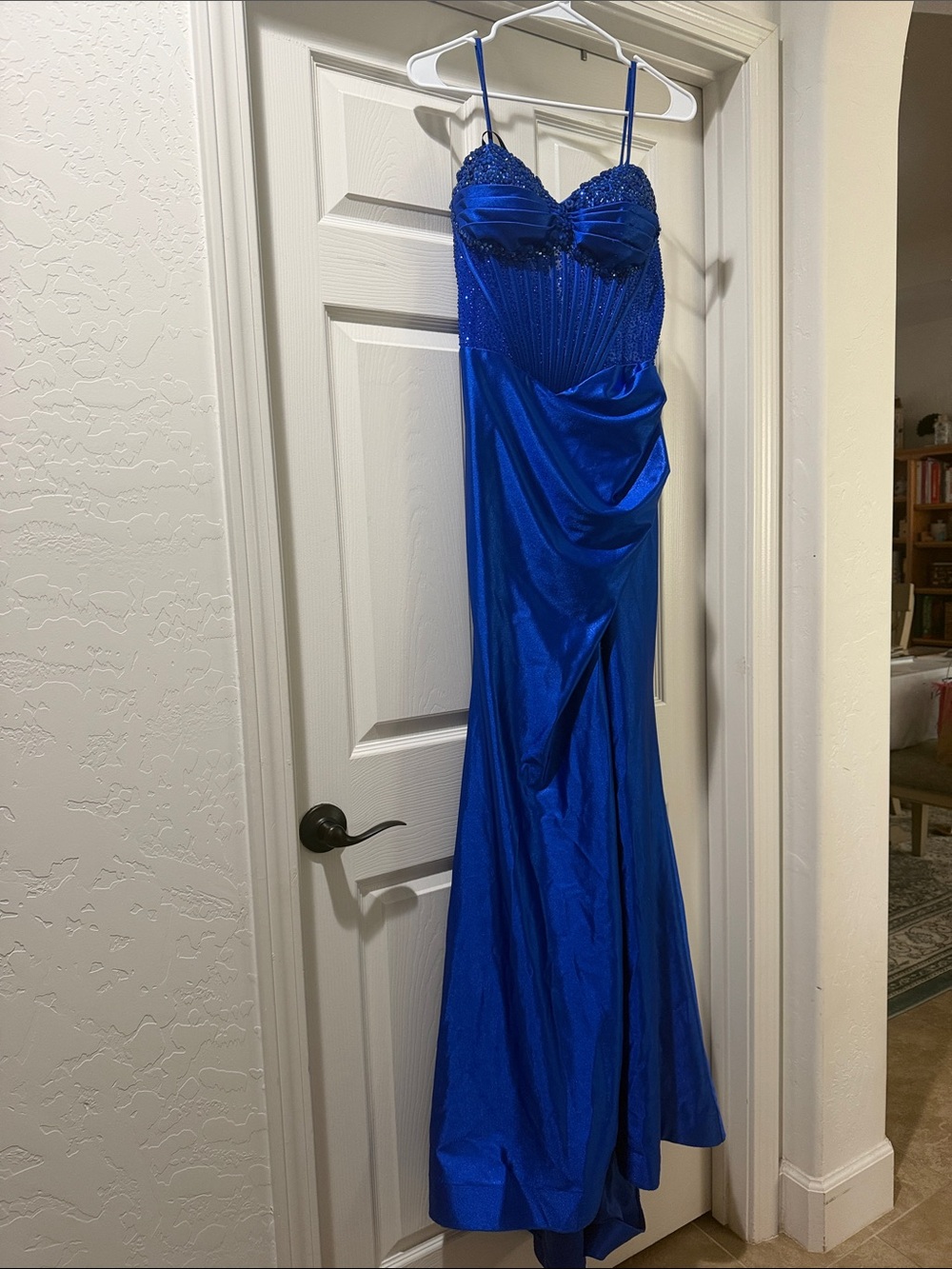 Royal Blue Beaded Prom/Formal Dress
